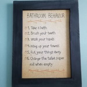 ‎kennedys-country-collection-behave-bathroom-rules